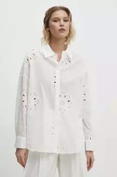 Хлопковая рубашка Answear Lab, белый