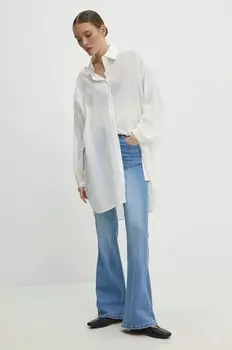 Хлопковая рубашка Answear Lab, белый