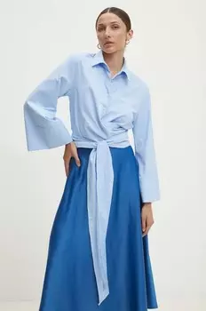 Хлопковая рубашка Answear Lab, синий