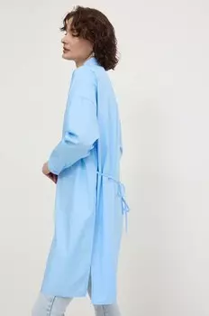 Хлопковая рубашка Answear Lab, синий
