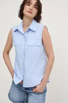Хлопковая рубашка Answear Lab, синий