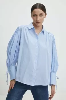 Хлопковая рубашка Answear Lab, синий