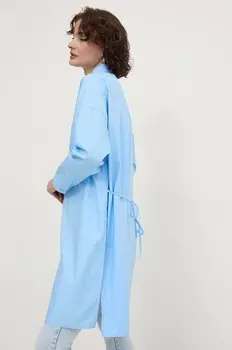 Хлопковая рубашка Answear Lab, синий