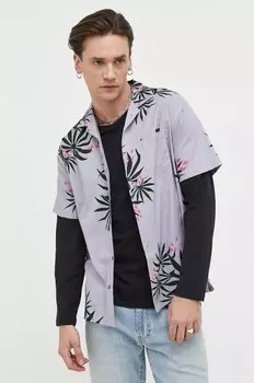 Хлопковая рубашка Billabong, фиолетовый