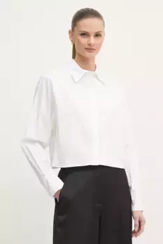 Хлопковая рубашка Calvin Klein, белый