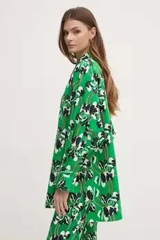 Хлопковая рубашка Diane Von Furstenberg, зеленый