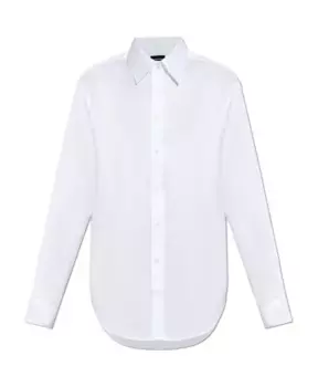 Хлопковая рубашка Emporio Armani, белый