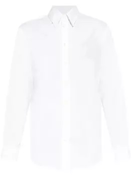 Хлопковая рубашка Emporio Armani, белый