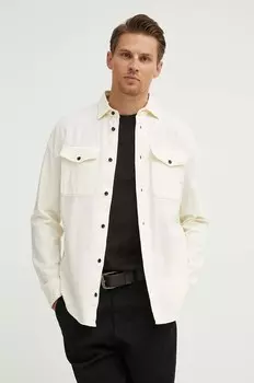 Хлопковая рубашка G-Star Raw, бежевый