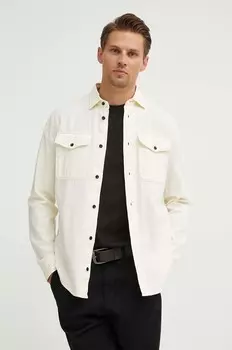 Хлопковая рубашка G-Star Raw, бежевый