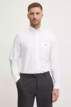 Хлопковая рубашка Gant, белый