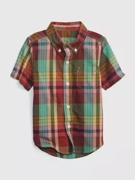Хлопковая рубашка Gap, мультиколор
