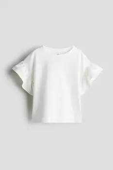 Хлопковая рубашка H&M, белый