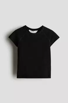 Хлопковая рубашка H&M, черный