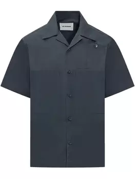 Хлопковая рубашка Jil Sander, серый