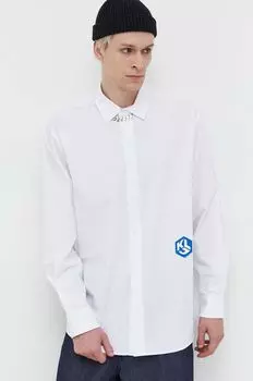 Хлопковая рубашка Karl Lagerfeld, белый