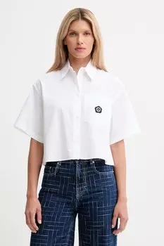 Хлопковая рубашка Kenzo, белый