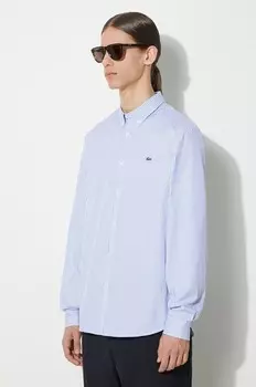Хлопковая рубашка Lacoste, белый