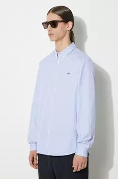 Хлопковая рубашка Lacoste, белый