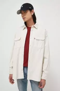 Хлопковая рубашка Levi's, бежевый