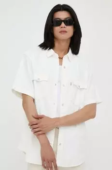 Хлопковая рубашка Levi's, бежевый