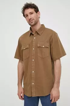 Хлопковая рубашка Levi's, бежевый