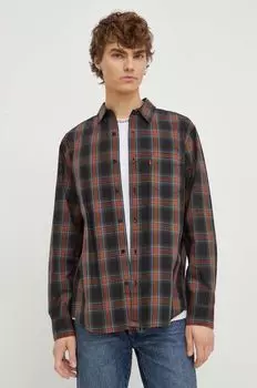 Хлопковая рубашка Levi's, черный