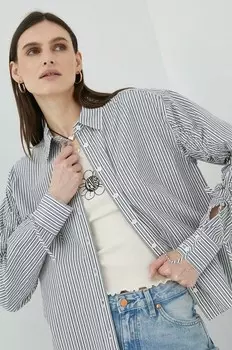 Хлопковая рубашка Levi's, серый