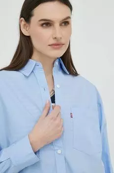Хлопковая рубашка Levi's, синий