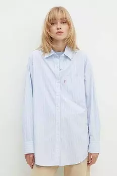 Хлопковая рубашка Levi's, синий