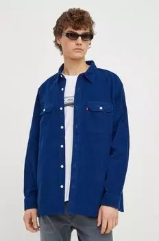 Хлопковая рубашка Levi's, темно-синий