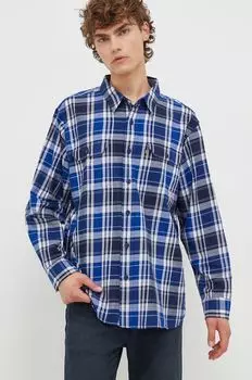 Хлопковая рубашка Levi's, темно-синий