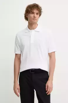 Хлопковая рубашка-поло Lacoste, белый