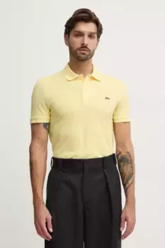 Хлопковая рубашка-поло Lacoste, желтый
