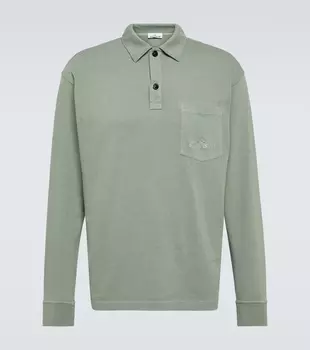 Хлопковая рубашка-поло Stone Island, зеленый
