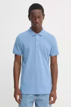 Хлопковая рубашка-поло Tommy Jeans, синий