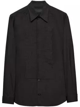 Хлопковая рубашка Prada, черный