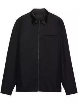 Хлопковая рубашка Prada, черный