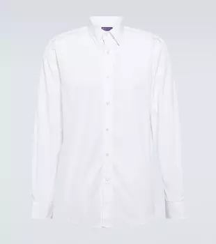 Хлопковая рубашка Ralph Lauren Purple Label, белый