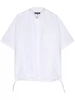 Хлопковая рубашка с кулиской по краю Comme des Garons Homme, белый