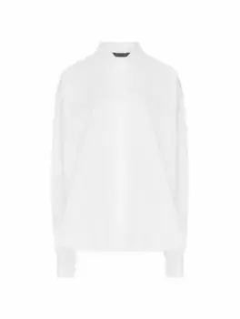 Хлопковая рубашка с логотипом Balenciaga, белый