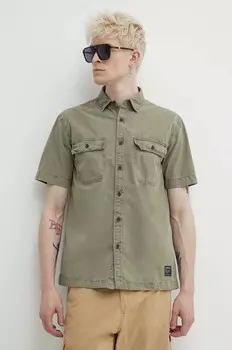 Хлопковая рубашка Superdry, зеленый
