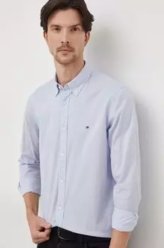 Хлопковая рубашка Tommy Hilfiger, синий