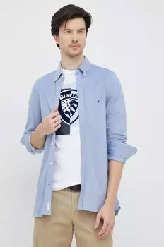 Хлопковая рубашка Tommy Hilfiger, синий