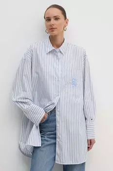 Хлопковая рубашка Tommy Hilfiger, синий