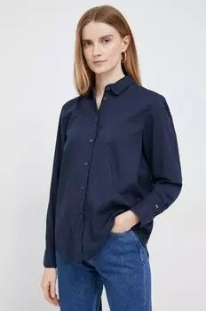 Хлопковая рубашка Tommy Hilfiger, темно-синий