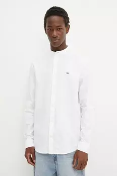 Хлопковая рубашка Tommy Jeans, белый