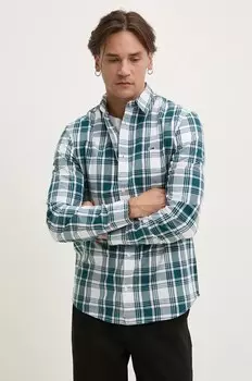 Хлопковая рубашка Tommy Jeans, бирюзовый