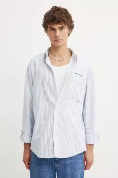 Хлопковая рубашка Tommy Jeans, синий