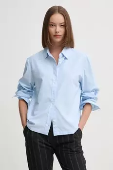 Хлопковая рубашка United Colors of Benetton, синий